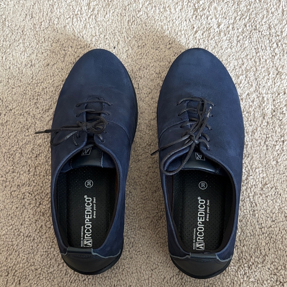 Arcopedico women’s blue new super cute flats size 7.5 - Picture 3 of 4